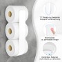 XILIMOR Portarrollos Papel Higienico Negro, Soporte Papel Higienico, Portarrollos de Papel Higiénico de Repuesto 3 Rollos,
