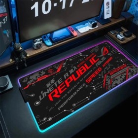 Alfombrilla de ratón negra Asus Rgb Gaming Mause Mat alfombrillas de A