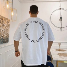 Nieuwe Merk Mannen Losse camiseta de Fitness de gran tamaño, Tops de m