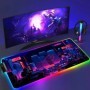 Alfombrilla de ratón negra Asus Rgb Gaming Mause Mat alfombrillas de A