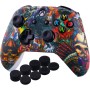 YoRHa Impresión Caucho de Silicona Funda Skin Case Carcasas Piel para Xbox One S/X Mando Controller x 1 (Bruja) Con Agarres para