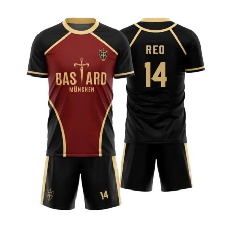 Jersey Futsal patrón Vl Replika Blue Lock Anime Bastard Munich hombres