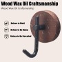 FOGAWA 4 Piezas Gancho Pared Adhesivo, Perchero Pared Madera, Accesorios Baño de Haya Natural, Colgadore Pared Autoadhesivo para