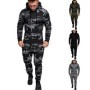 Chándal de camuflaje para hombre, sudaderas deportivas con capucha, pa