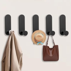 Bosdontek Ganchos Adhesivos Para Pared, 5 Piezas Perchero Adhesivo Colgador Toalla Baño Adhesivo, Percha Adhesiva Sin Taladro