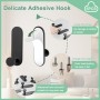 Bosdontek Ganchos Adhesivos Para Pared, 5 Piezas Perchero Adhesivo Colgador Toalla Baño Adhesivo, Percha Adhesiva Sin Taladro