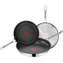 Tefal Jamie Oliver Set of 3 Frying Pans 20/24/28 cm | Induction Safe, Non-Stick, Titanium Coated, Thermo-Signal, PFOA Free,