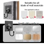 Prmape 10 Piezas Ganchos Adhesivos para Pared, Ganchos Autoadhesivos Negro (Máx. 35kg), Ganchos de Pared Impermeable, Gancho