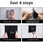Prmape 10 Piezas Ganchos Adhesivos para Pared, Ganchos Autoadhesivos Negro (Máx. 35kg), Ganchos de Pared Impermeable, Gancho