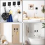 Prmape 10 Piezas Ganchos Adhesivos para Pared, Ganchos Autoadhesivos Negro (Máx. 35kg), Ganchos de Pared Impermeable, Gancho