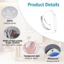 50 Piezas Ganchos Adhesivos, Ganchos Transparentes Reutilizables Sin perforación, Ganchos de Pared Transparentes