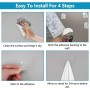 50 Piezas Ganchos Adhesivos, Ganchos Transparentes Reutilizables Sin perforación, Ganchos de Pared Transparentes
