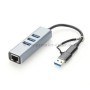 Adaptador LAN USB 3,0 a RJ45 Gigabit Ethernet tipo C a RJ45 1000Mbps r