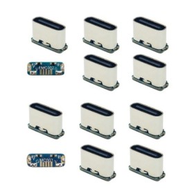 Conector USB tipo C hembra, puerto de carga de enchufe tipo C SMD SMT 