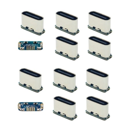 Conector USB tipo C hembra, puerto de carga de enchufe tipo C SMD SMT 