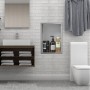 TMKDNNKG Nicho de Ducha Empotrado de Acero Inoxidable, sin Azulejos, con estantes de Pared, para baño, instalación sobre