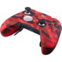 9CDeer 1 x Funda protectora de silicona con impresión de transferencia personalizada, diseño de Cráneo negro + 6 Thumb Grips