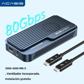 Caja SSD Acasis Thunderbolt 5 de 80Gbps con ventilador de refrigeració