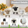 Soporte Papel higienico de Oveja, 3 Piezas Soporte de Papel higiénico de plástico de Oveja, Portarrollos de Oveja, Divertido
