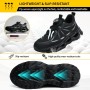 RASEARY Zapatos de Seguridad para Hombre Mujer Ligero Zapatos de Trabajo con Punta de Acero Antideslizantes Zapatillas Trabajo