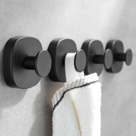 Daoun 4 ganchos con ventosa para ducha, gancho para puerta de acero inoxidable para baño, cocina, puerta de cristal, espejo,