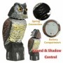 Señuelo de búho falso, escultura de espantapájaros de búho de plástico