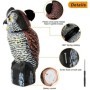 Señuelo de búho falso, escultura de espantapájaros de búho de plástico