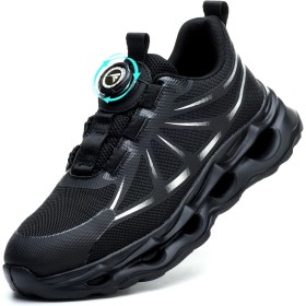 RASEARY Zapatos de Seguridad para Hombre Mujer Ligero Zapatos de Trabajo con Punta de Acero Antideslizantes Zapatillas Trabajo
