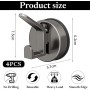 4 Colgador Toalla Baño Colgador Toallas Perchas Adhesivas Suction Cup Hooks Reutilizable Ganchos Colgar sin Agujeros Adhesivos