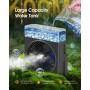 USB Ventilador de Nebulización, 8000mAh Ventilador Recargable, Ventilador de Niebla con Tanque de agua de 600mL,