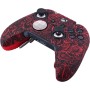 9CDeer 1 x Funda protectora de silicona con impresión de transferencia personalizada, diseño de Cráneo negro + 6 Thumb Grips