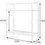 HAHRIR Toallero de metal de 3 niveles, pequeño toallero de pie para baño, ahorra espacio, dormitorio, baño, piscina (blanco, 70