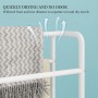 HAHRIR Toallero de metal de 3 niveles, pequeño toallero de pie para baño, ahorra espacio, dormitorio, baño, piscina (blanco, 70
