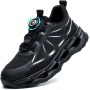 RASEARY Zapatos de Seguridad para Hombre Mujer Ligero Zapatos de Trabajo con Punta de Acero Antideslizantes Zapatillas Trabajo