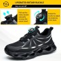 RASEARY Zapatos de Seguridad para Hombre Mujer Ligero Zapatos de Trabajo con Punta de Acero Antideslizantes Zapatillas Trabajo