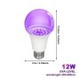 Bombilla Led E27 7W 12W bombillas UV AC 85-265V 395nm lámpara ultravio
