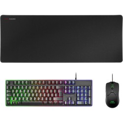 Mars Gaming MCPX, Combo Gaming 3en1 con Teclado H-Mech Iluminado, Ratón Ultraligero 10000 dpi con Software y Alfombrilla XXL, Mars Gaming MCPX, Combo Gaming 3en1 con Teclado H-Mech Iluminado, Ratón Ultraligero 10000 dpi con Software y Alfombrilla XXL,