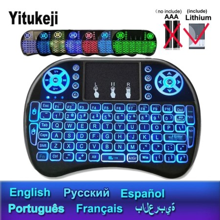 7 retroiluminado inglés ruso francés español portugués árabe 2,4G Air 