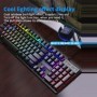 Teclado mecánico retroiluminado de 104 teclas, teclado para juegos por