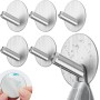 Ziamzra 6 Piezas Ganchos Adhesivos para Pared 45x30mm Colgador Toalla Baño Adhesivo Acero Inox Colgadores Adhesivos Resistentes