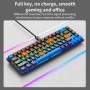 Teclado mecánico con cable K68, 10 tipos de iluminación colorida para 