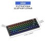 Teclado mecánico con cable K68, 10 tipos de iluminación colorida para 