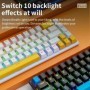 Teclado mecánico con cable K68, 10 tipos de iluminación colorida para 