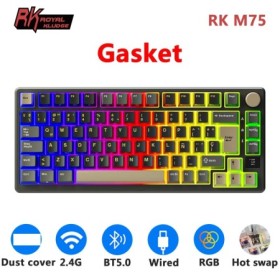 RK ROYAL KLUDGE M75 Teclado mecánico español 81 teclas RGB retroilumin