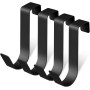 WUSJCOF 4 Piezas Gancho de Puerta Universal Acero Inoxidable Impermeable Colgador de Toallas para Puerta de Vidrio sin Perforar