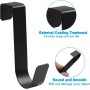 WUSJCOF 4 Piezas Gancho de Puerta Universal Acero Inoxidable Impermeable Colgador de Toallas para Puerta de Vidrio sin Perforar