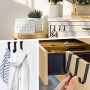 WUSJCOF 4 Piezas Gancho de Puerta Universal Acero Inoxidable Impermeable Colgador de Toallas para Puerta de Vidrio sin Perforar