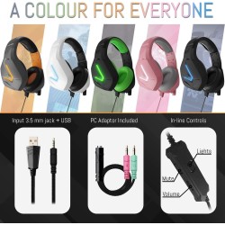 Orzly Auriculares Gaming Compatible con PS5, PS4, PC, Xbox, Nintendo Switch, con microfono, Sonido Premiun RGB Luz LED, Orzly Auriculares Gaming Compatible con PS5, PS4, PC, Xbox, Nintendo Switch, con microfono, Sonido Premiun RGB Luz LED,
