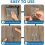 AOOTE Ganchos Adhesivos Extra Fuertes, 10 Piezas Ganchos Impermeables y Transparentes, Transparente Ganchos Resistentes (Máx. 15