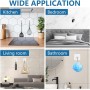 AOOTE Ganchos Adhesivos Extra Fuertes, 10 Piezas Ganchos Impermeables y Transparentes, Transparente Ganchos Resistentes (Máx. 15